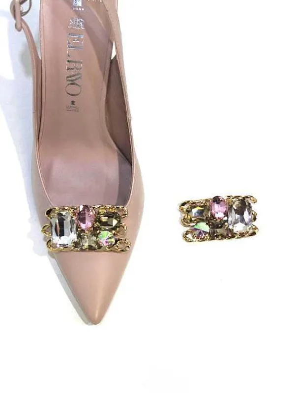 El Rayo Adornos Y Broches De Zapatos^Shiny 1170 - Cadenas Rosas M