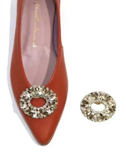 El Rayo Adornos Y Broches De Zapatos^Shiny 1187 - Oval Strass Blanco